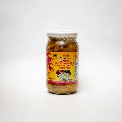 Aama ko hot cherry pepper and bamboo shoots pickle